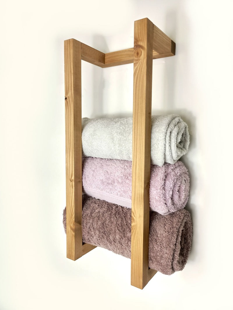 Towel best sale rack wooden