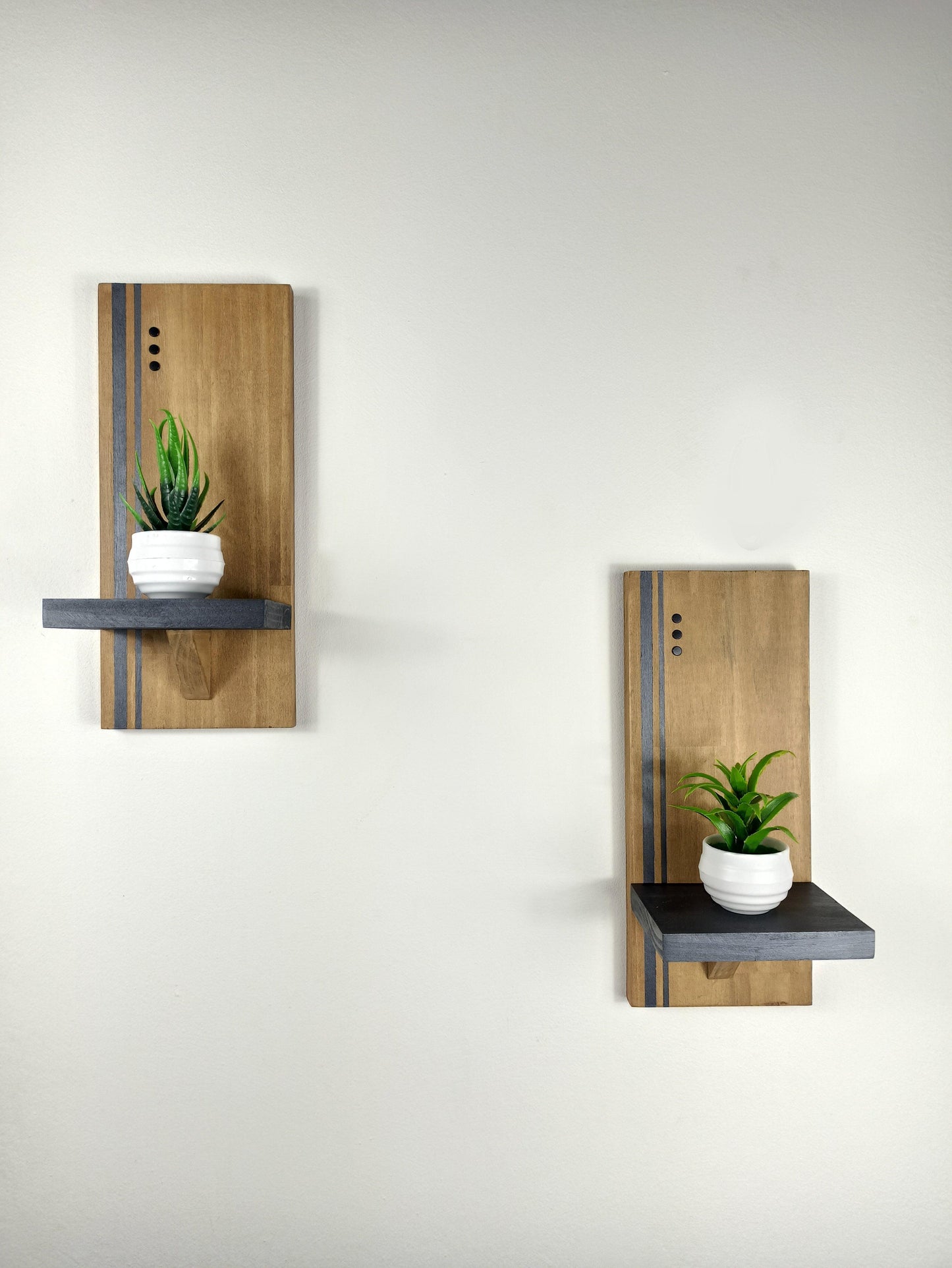 Mini Plant Wall Holder Tiny Shelf for Wall, Small Floating Shelves